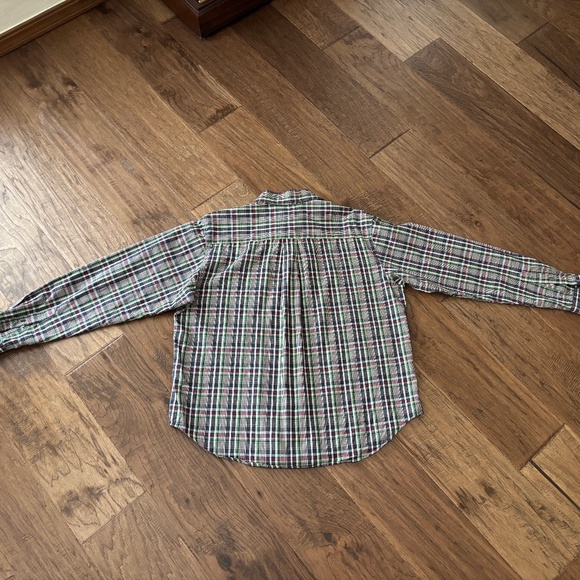 Cruel Girl Blue Green Red Plaid Button Down Long Sleeve Shirt Women's Size L - Picture 5 of 11